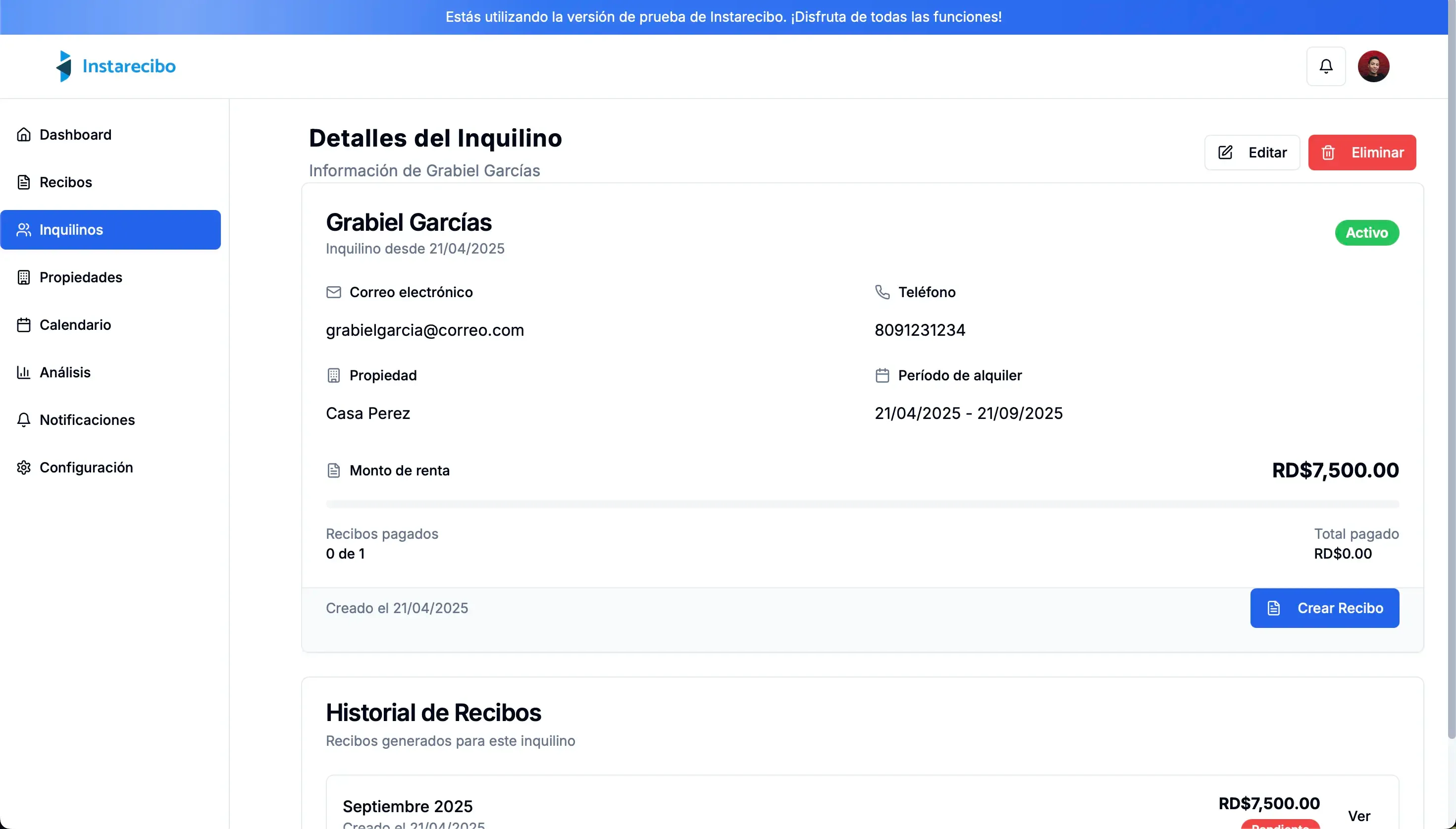 Instarecibo screenshot 3
